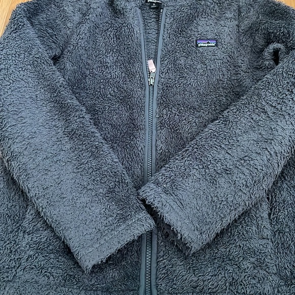Girls Patagonia XL (14) Dark Gray full zip hooded Fleece Jacket - Picture 8 of 8